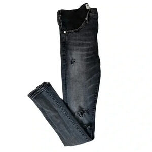 Agolde Premium Black Distressed Maternity Denim Jeans Size 26